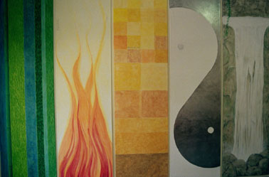 Wandbild im Eingangsbereich